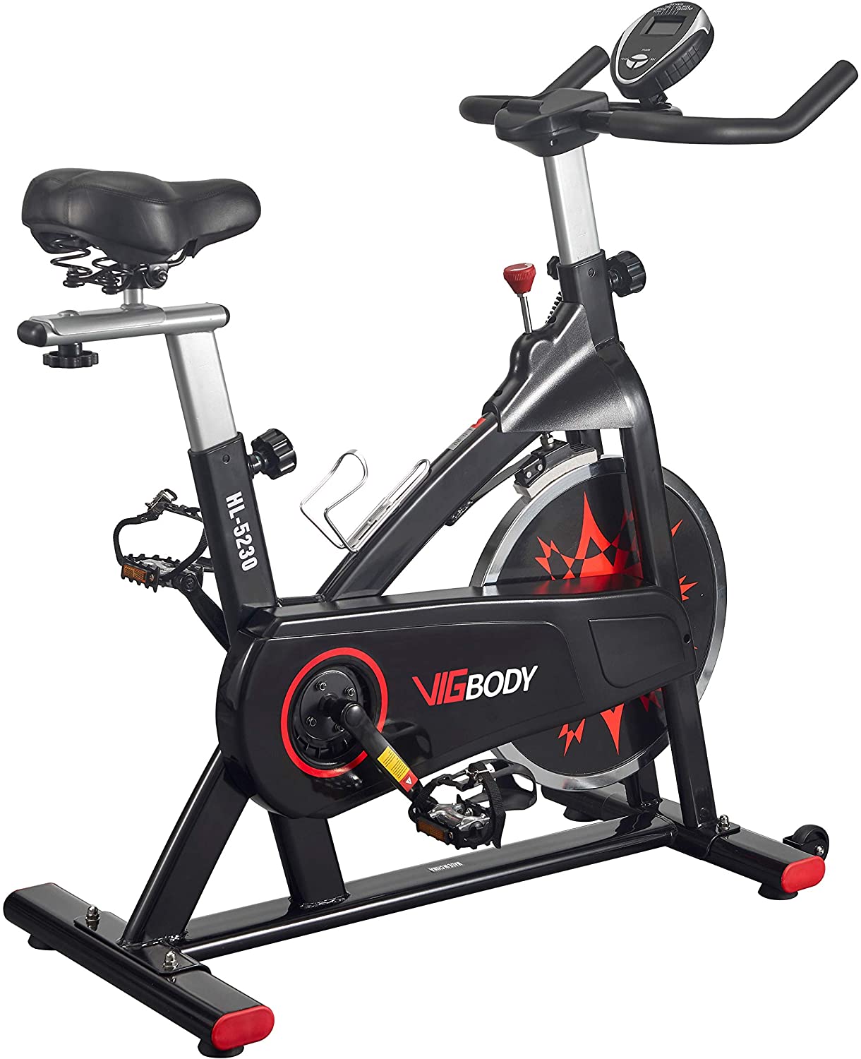 VIGBODY Exercise Bike Indoor Cycling Bike Adjustable Stationary Bicycle for Home Gym